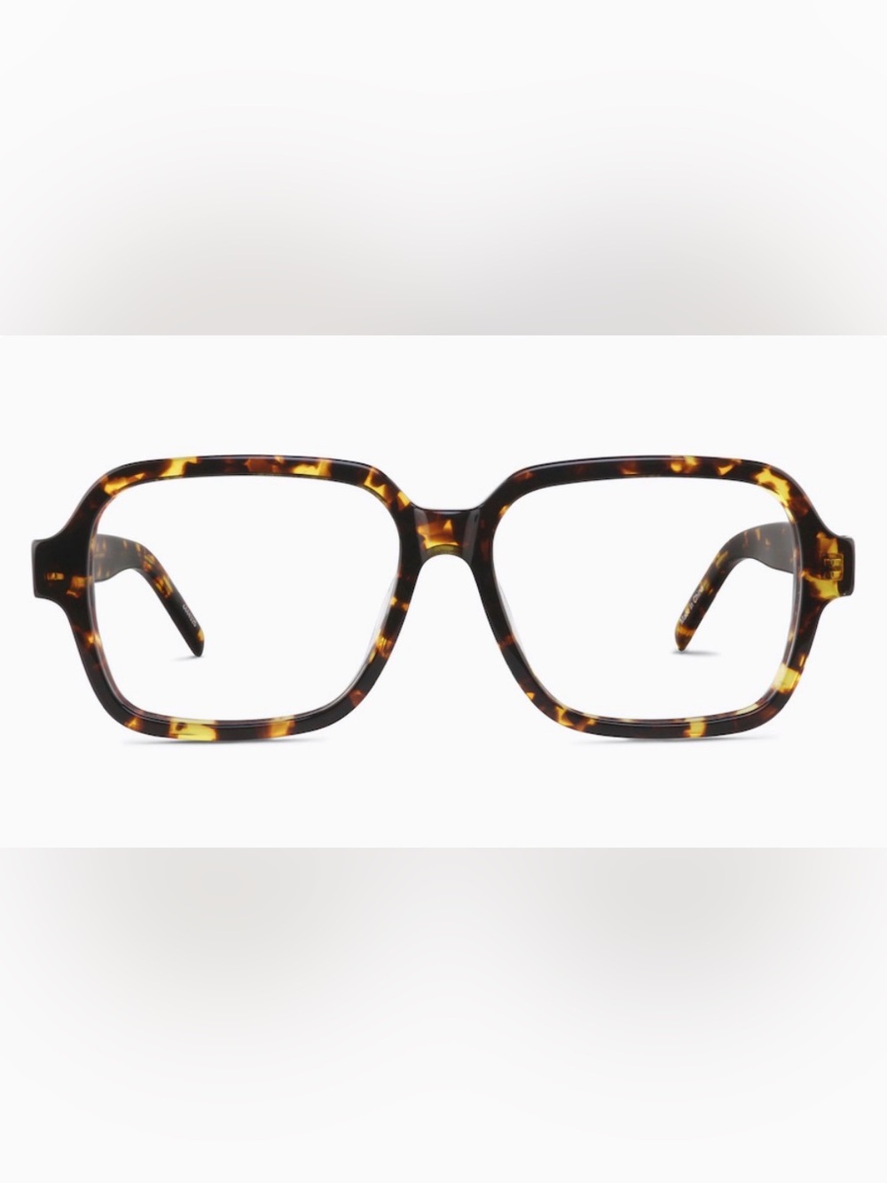 Zenni Square Glasses, Right (OD) -4.00, Left (OS) -5.00, Tortoiseshell